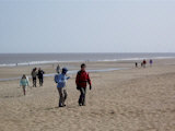 On the beach at Huttoft Car Terrace.