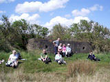 Lunch break at war-time pillbox.