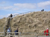 Decending a flight of steps at Rimac.